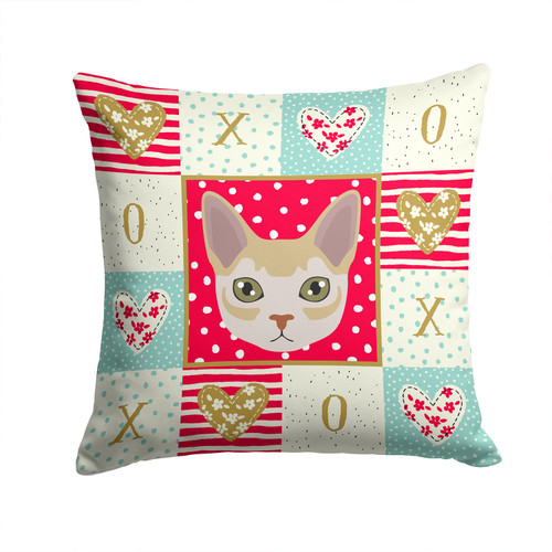 Singapura Cat Love Fabric Decorative Pillow CK5165PW1414