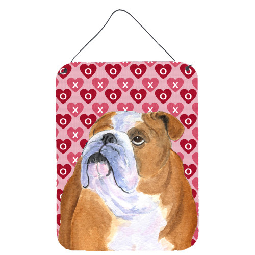 Bulldog English Hearts Love Valentine's Day Wall Door Hanging Prints