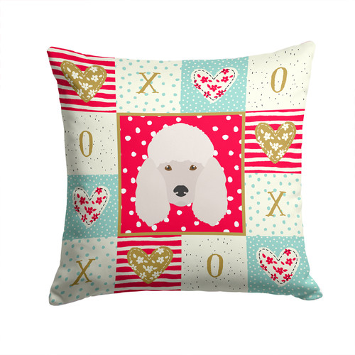 Poodle Love Fabric Decorative Pillow CK5229PW1414