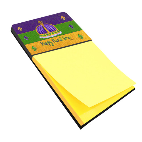 Mardi Gras Refiillable Sticky Note Holder or Note Dispenser 8385SN Happy Mardi Gras Crown Design