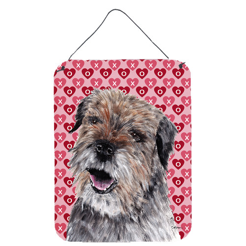 Border Terrier Valentine's Love Aluminium Metal Wall or Door Hanging Prints