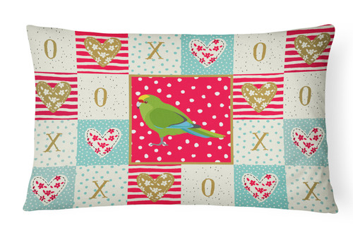 New Zealand Parakeet Love Canvas Fabric Decorative Pillow