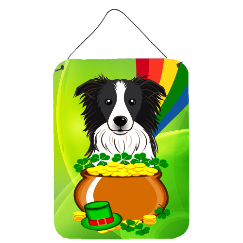 Border Collie St. Patrick's Day Wall or Door Hanging Prints BB1985DS1216