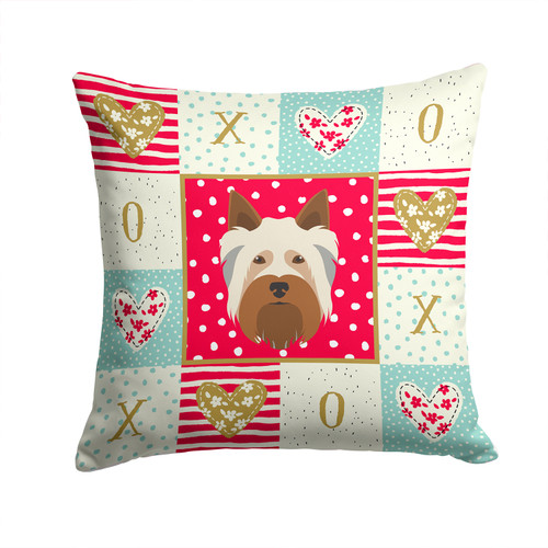 Australian Silky Terrier Love Fabric Decorative Pillow CK5183PW1414