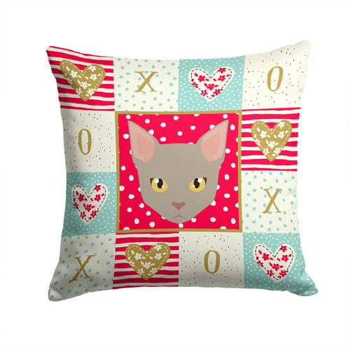 Malayan Cat Love Fabric Decorative Pillow CK5130PW1414