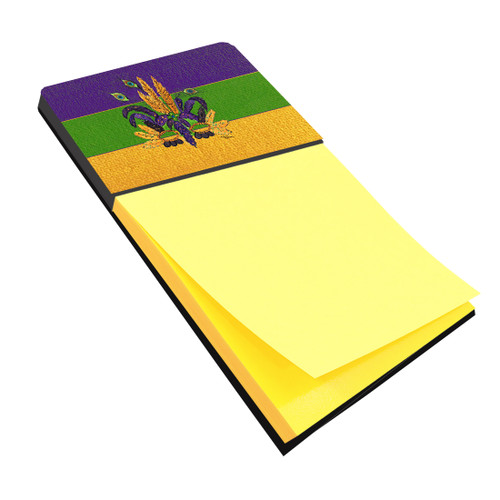 Mardi Gras Refiillable Sticky Note Holder or Note Dispenser 8387SN Fancy Feather Mardi Gras Mask Design