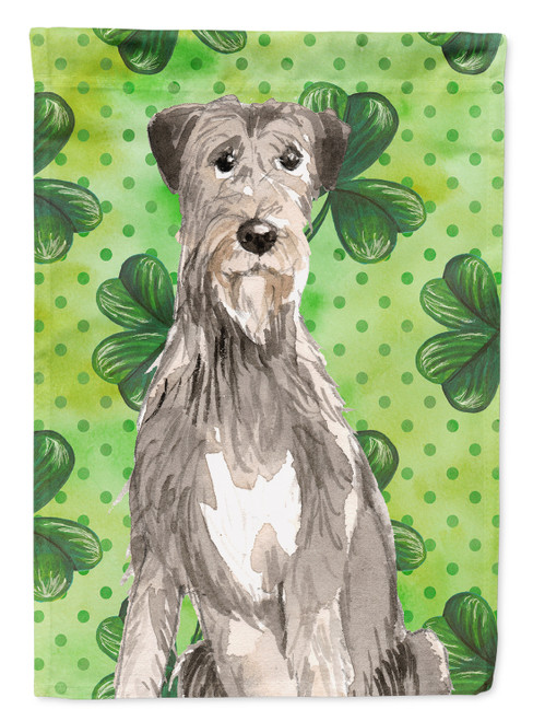 Shamrocks Irish Wolfhound Flag Canvas House Size CK1802CHF