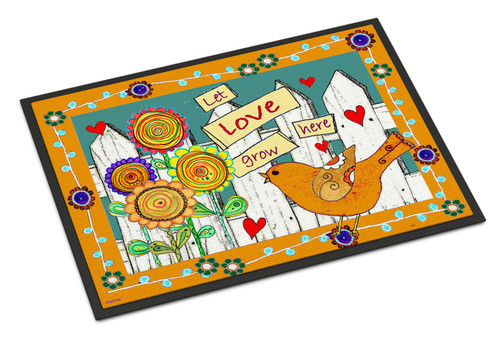 Let Love Grow Here Door Mat, Indoor Rug or Outdoor Welcome Mat 24x36 Doormat PJC1101JMAT
