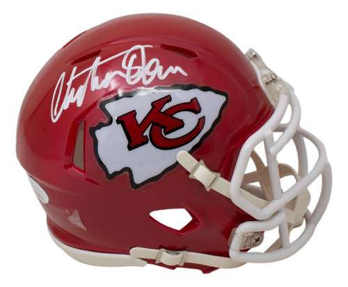Christian Okoye Signed Kansas City Chiefs Mini Speed Replica Helmet JSA