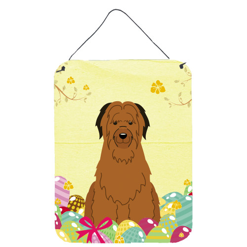 Easter Eggs Briard Brown Wall or Door Hanging Prints BB6082DS1216