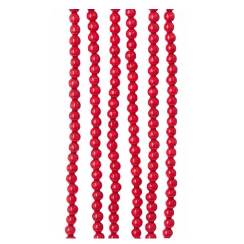 Red Wooden Bead Garland 9 Feet Long TN0066/R
