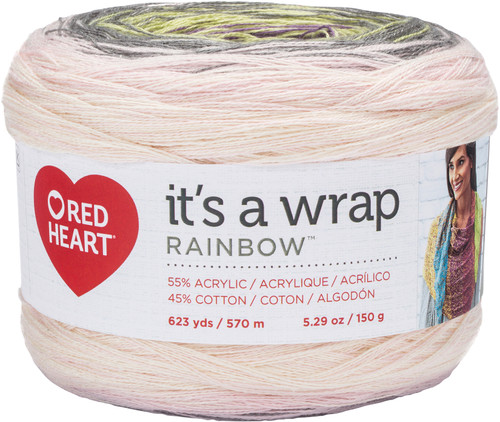 Red Heart It's A Wrap Rainbow Yarn-Whisper