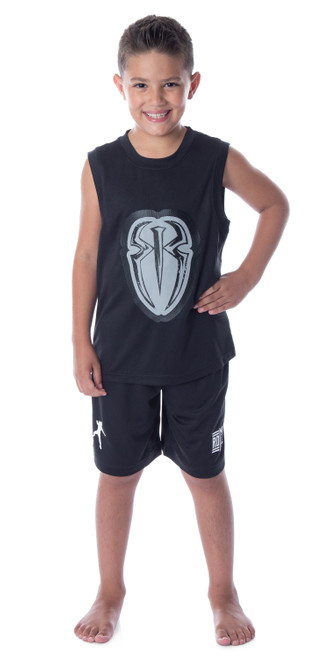 WWE Boys' Roman Reigns Icon Wreck Everyone And Leave Tank Short Pajama Set - 763059896726
