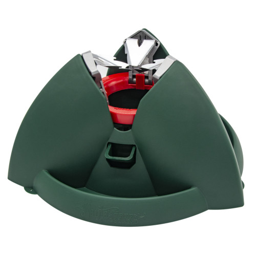 19" Green, Red, and White Plastic Santa's Tree Stand With Reservoir