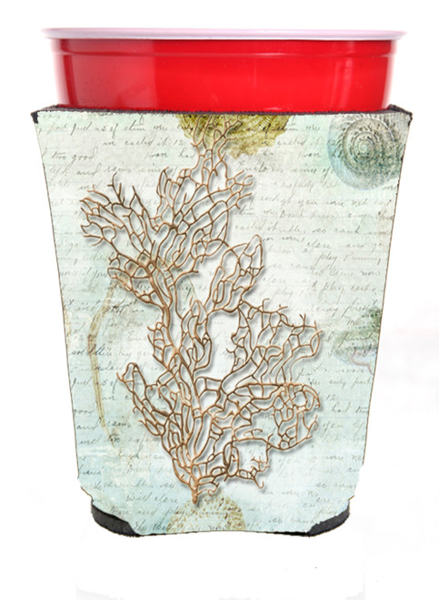 Coral  Red Solo Cup Beverage Insulator Hugger
