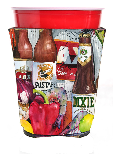 New Orleans Beers and Spices Red Solo Cup Beverage Insulator Hugger 1017