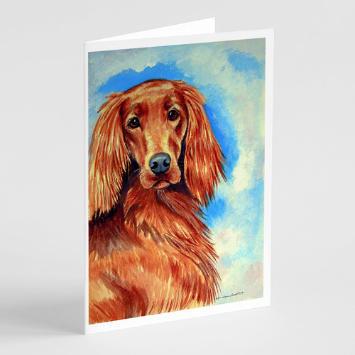 Irish Setter Greeting Cards and Envelopes Pack of 8 A7 Size 5x7 inch Blank Note Cards