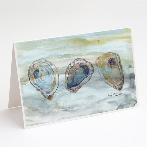 Oysters Watercolor Greeting Cards and Envelopes Pack of 8 A7 Size 5x7 inch Blank Note Cards