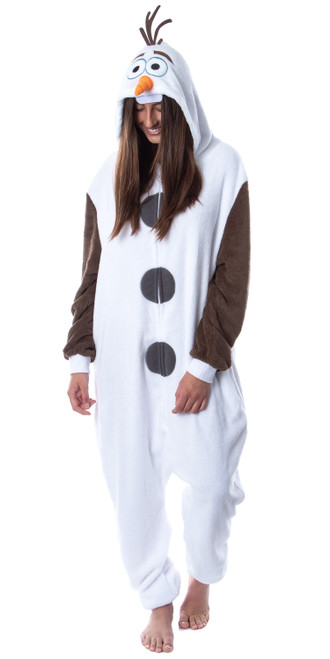 Disney Frozen Adult Olaf Kigurumi Costume Union Suit Pajama For Men Women - 763059910224