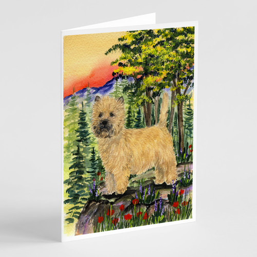 Cairn Terrier Greeting Cards and Envelopes Pack of 8 A7 Size 5x7 inch Blank Note Cards
