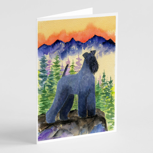 Kerry Blue Terrier Greeting Cards and Envelopes Pack of 8 A7 Size 5x7 inch Blank Note Cards