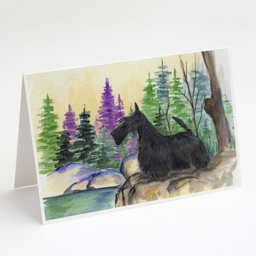 Scottish Terrier Greeting Cards and Envelopes Pack of 8 A7 Size 5x7 inch Blank Note Cards