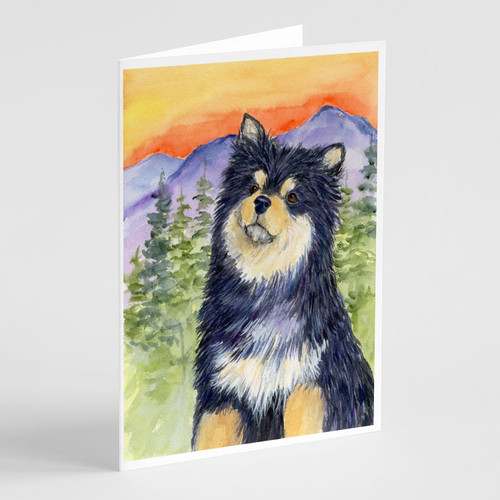 Finnish Lapphund Greeting Cards and Envelopes Pack of 8 A7 Size 5x7 inch Blank Note Cards