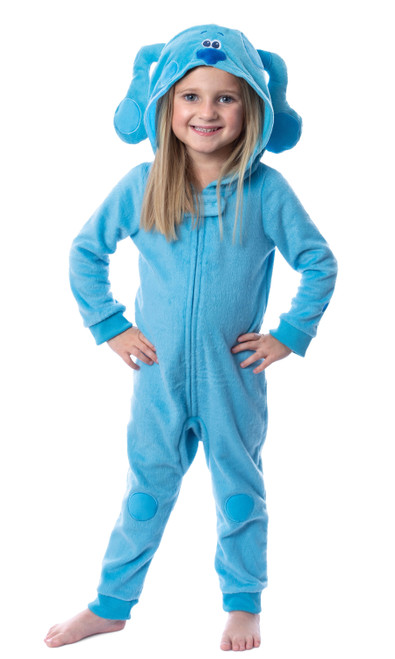 Nickelodeon Toddlers' Blue's Clues Hooded Union Suit Costume Sleep Pajama - 763059910347