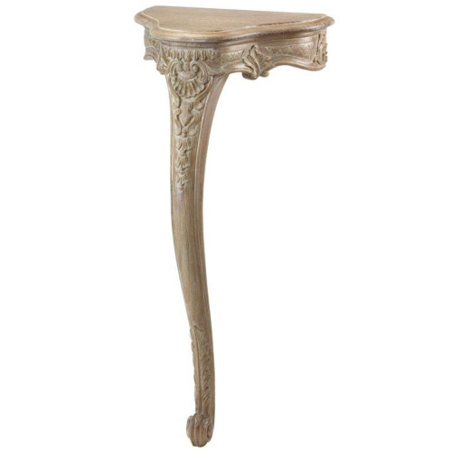 34.5" Beige Contemporary Louis XV Style Wall Console Table