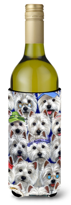 Westie Many Faces Wine Bottle Hugger PPP3217LITERK