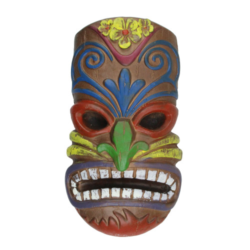 13.5" Tiki Mask Frown Face Outdoor Wall Hanging