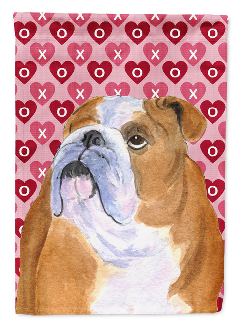 Caroline's Treasures SS4491-FLAG-PARENT Bulldog English Hearts Love Valentine's Day Flag, , multicolor - SS4491CHF