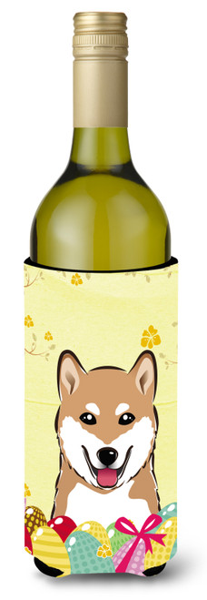 Shiba Inu Easter Egg Hunt Wine Bottle beverage Insulator Hugger BB1907LITERK