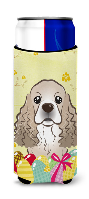 Cocker Spaniel Easter Egg Hunt Michelob Ultra beverage Insulator for slim cans BB1898MUK