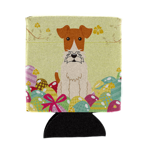 Easter Eggs Wire Fox Terrier Can or Bottle Hugger BB6101CC