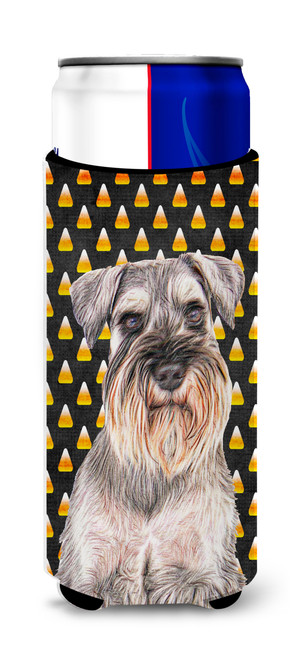 Candy Corn Halloween Schnauzer Ultra Beverage Insulators for slim cans KJ1214MUK
