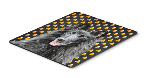 Belgian Sheepdog Candy Corn Halloween Portrait Mouse Pad, Hot Pad or Trivet
