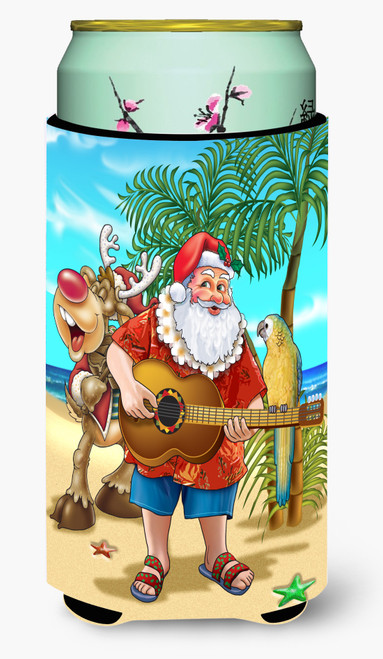 Beach Christmas Santa Claus Island Time Tall Boy Beverage Insulator Hugger APH5151TBC