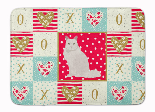 Chantilly Tiffany Cat Love Bath Mat Machine Washable  Anti-fatigue Memory Foam Kitchen Rug CK5751RUG