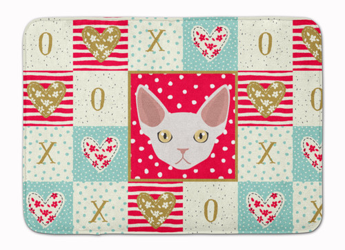 Devon Rex Cat Love Bath Mat Machine Washable  Anti-fatigue Memory Foam Kitchen Rug CK5110RUG
