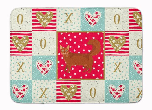 Somali Cat Love Bath Mat Machine Washable  Anti-fatigue Memory Foam Kitchen Rug