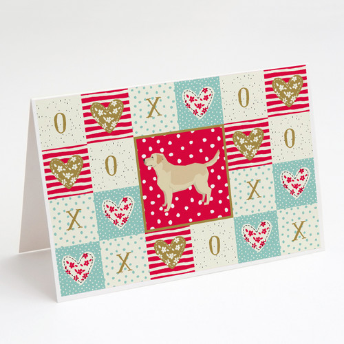 Caroline's Treasures CK5939GCA7P Labrador Retriever Love Greeting Cards and Envelopes Pack of 8, 7 x 5, multicolor