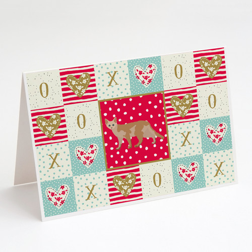 Devon Rex #3 Cat Love Greeting Cards and Envelopes Pack of 8 A7 Size 5x7 inch Blank Note Cards