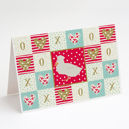 Crested Duck Love Greeting Cards and Envelopes Pack of 8 A7 Size 5x7 inch Blank Note Cards