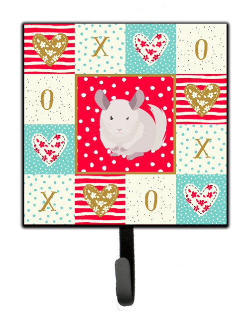 White Dominant Chinchilla Love Leash or Key Holder