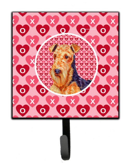 Airedale Valentine's Love and Hearts Leash or Key Holder