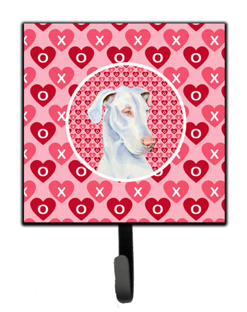Caroline's Treasures LH9131SH4 Great Dane Valentine's Love and Hearts Leash or Key Holder, 7Hx4.25W, multicolor