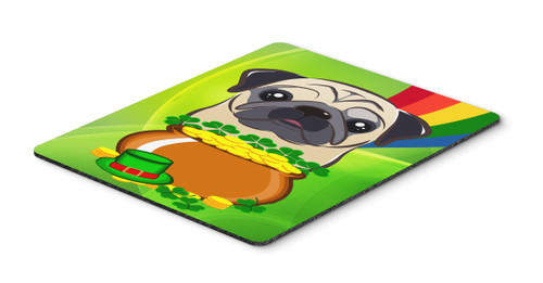 Fawn Pug St. Patrick's Day Mouse Pad, Hot Pad or Trivet BB2006MP