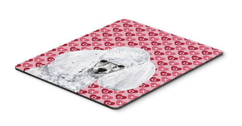 White Toy Poodle Hearts and Love Mouse Pad, Hot Pad or Trivet SC9701MP