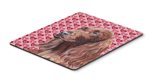 Irish Setter Valentine's Love Mouse Pad, Hot Pad or Trivet